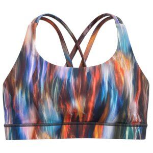 Lululemon Energy Bra Chroma Fusion Multi Print 6 Athletic Sports Top